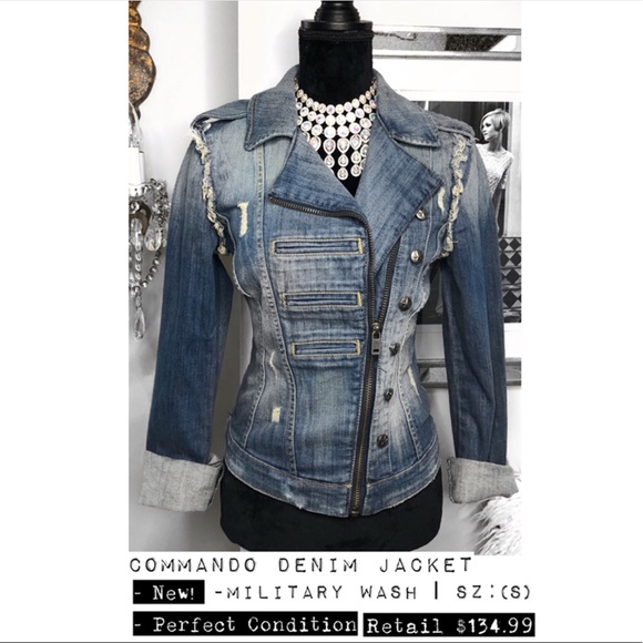 GUESS - COMMANDO DENIM JACKET - Picture 2 of 8